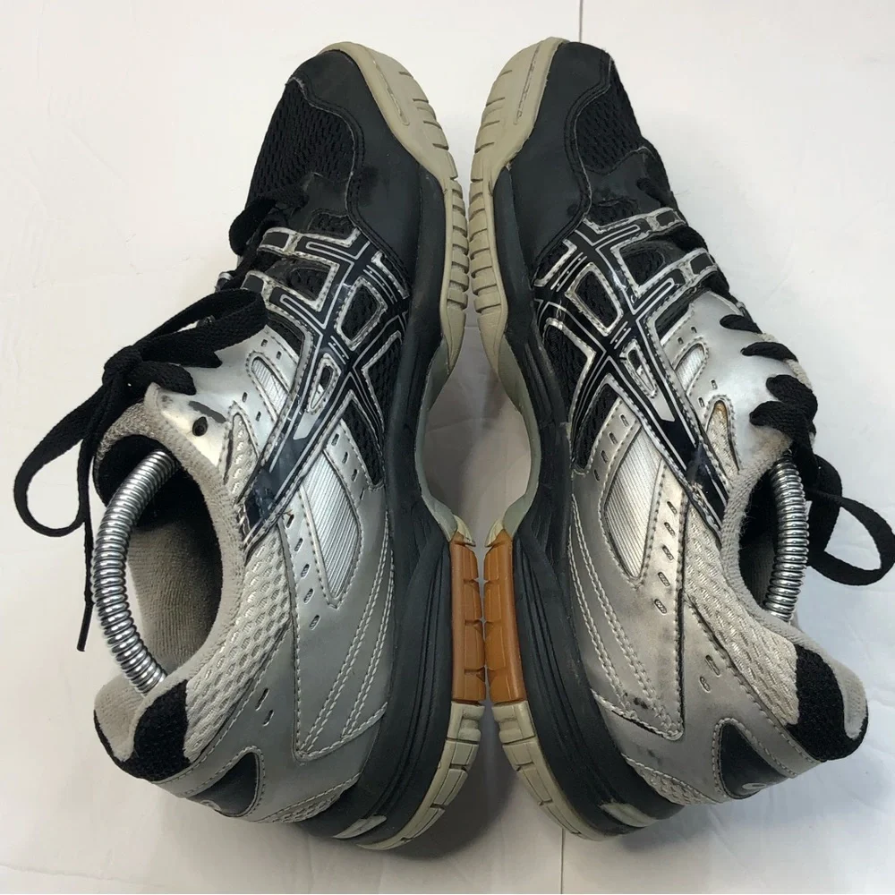 Asics Shoes Womens Size 8 Volleyball Gel Rocket 7 Athletic B257N Black Gray